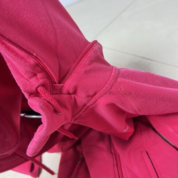 Y2K Nike Jacket Hoodie Womens Pink Full Zip Training Fit Dry Athletic Size Small - Picture 8 of 9